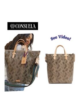 💛🌈 Consuela Essential Zip Tote Bag in Dizzy (Snake) Pattern EUC❤️
